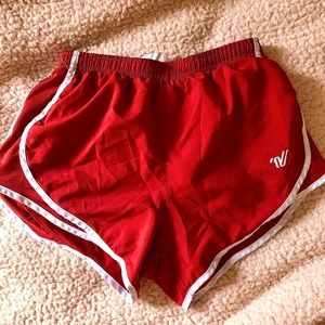 Red Varsity Workout Shorts